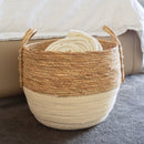 3 Piece Cotton Rope Stripe Carry Handles Storage Baskets Set - RnR Galore