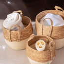 3 Piece Cotton Rope Stripe Carry Handles Storage Baskets Set - RnR Galore