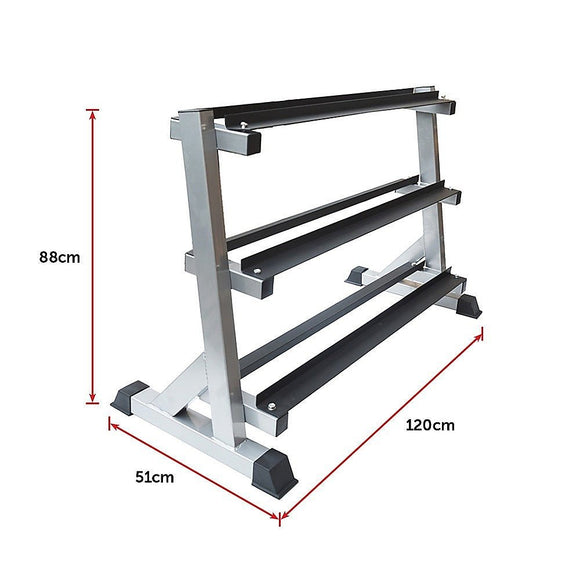 3 Tier Dumbbell Rack for Dumbbell Weights Storage - RnR Galore
