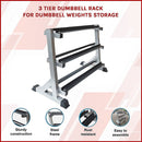 3 Tier Dumbbell Rack for Dumbbell Weights Storage - RnR Galore