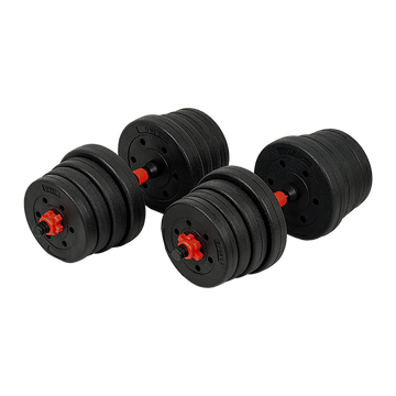 30kg Adjustable Rubber Dumbbell Set Barbell Home GYM Exercise Weights - RnR Galore