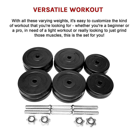 30KG Dumbbell Adjustable Weight Set - RnR Galore