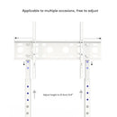 32 - 60 Inch TV Floor Stand Base - Universal Large TV Mount Holder Bracket - Adjustable Freestanding TV Stand for Living Room Bedroom - White - RnR Galore