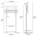 32 - 60 Inch TV Floor Stand Base - Universal Large TV Mount Holder Bracket - Adjustable Freestanding TV Stand for Living Room Bedroom - White - RnR Galore
