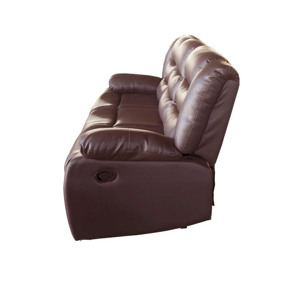 3+2 Seater Recliner Sofa In Faux Leather Lounge Couch in Brown - RnR Galore