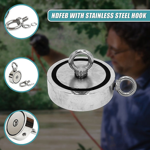 340Kg Salvage Strong Recovery Magnet Neodymium Hook Treasure Hunting Fishing - RnR Galore