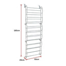 36 Pair Shoe Holder Organiser Over The Door Hanging Shelf Rack Storage Hook - RnR Galore
