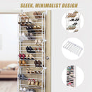36 Pair Shoe Holder Organiser Over The Door Hanging Shelf Rack Storage Hook - RnR Galore