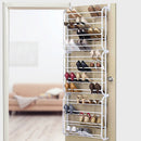 36 Pair Shoe Holder Organiser Over The Door Hanging Shelf Rack Storage Hook - RnR Galore
