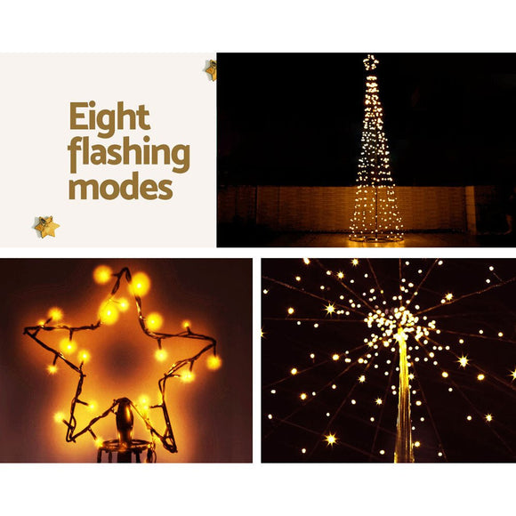 3.6M Christmas Tree LED Solar Warm Jingle Jollys - RnR Galore