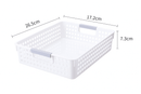 36x Premium Plastic Storage Basket Bulk w/ Grip Handles 26.5*17.2*7.3cm - RnR Galore