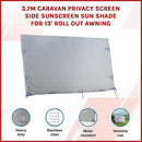 3.7m Caravan Privacy Screen Side Sunscreen Sun Shade for 13' Roll Out Awning - RnR Galore