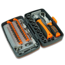 38 - Piece Ratchet Screwdriver & Socket Wrench Set - Professional Multi - Bit Repair Tool Kit with Portable Case(orange) - RnR Galore