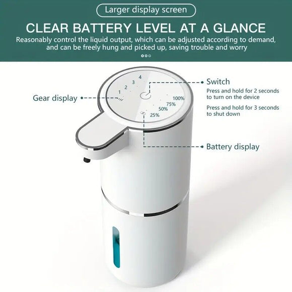 380ml touchless sensor automatic soap dispenser - wall - mounted, rechargeable lithium battery, USB charging, modern black design, suitable for bathroom and kitchen, bathroom soap dispenser | modern soap dispenser | touchless soap dispenser - RnR Galore