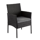 3PC Outdoor Table and Chairs Set - Black - RnR Galore