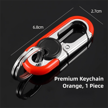 3pc Red Durable Zinc Alloy Carabiner Keychain – Secure Twist Lock & Dual Key Rings - RnR Galore