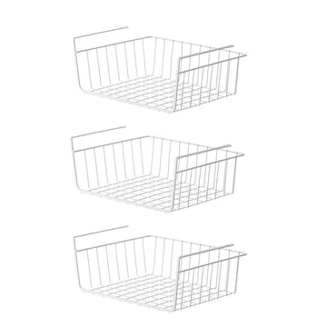 3PCS Hanging Storage Basket Rack Organizer Kitchen Wardrobe Shelf Cabinet Basket - RnR Galore