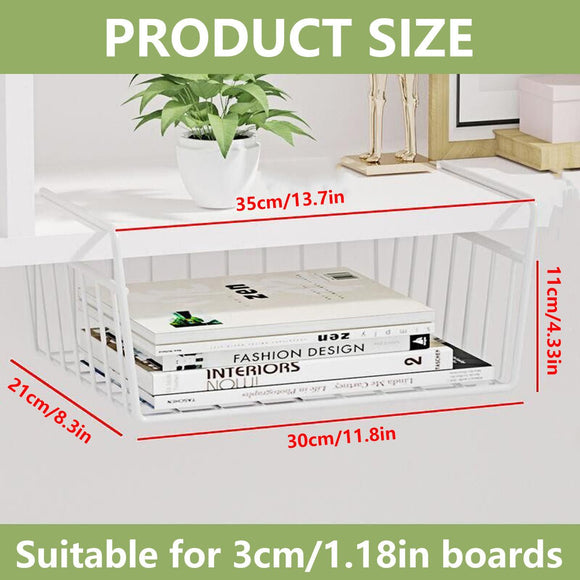 3PCS Hanging Storage Basket Rack Organizer Kitchen Wardrobe Shelf Cabinet Basket - RnR Galore