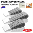 3Pcs Rubber Grip Wedge Door Stoppers Floor Carpet Heavy Duty Door Stop Security - RnR Galore
