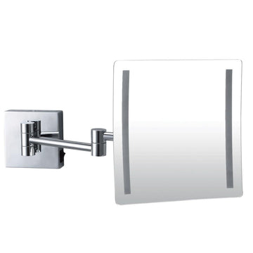 3X LED Magnifying Mirror Wall Mount - Silver - RnR Galore