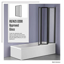 4 Fold Black Folding Bath Shower Screen Door Panel 1000 x 1400mm - RnR Galore