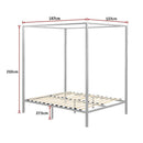 4 Four Poster Double Bed Frame - RnR Galore