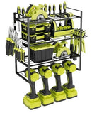 4 - Layer Heavy Duty Drill Holder Wall Mount Tool Rack Organizer, - RnR Galore