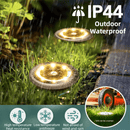 4 - Pack New Solar LED In - Ground White Lights (Single 8.3x8.3x10 cm) - Stainless Steel & ABS Waterproof Outdoor Garden Pathway and Landscape Spike Lamp - RnR Galore
