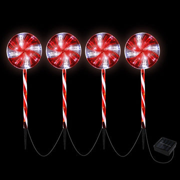 4 PCS Christmas Lights Path Ground Light Garden Decoration 112 LED Jingle Jollys - RnR Galore