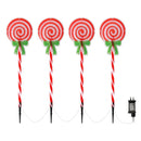 4 PCS Christmas Lights Path Ground Light Garden Decorations 68 LED Jingle Jollys - RnR Galore