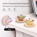 4 Pcs Yellow Adorable Bear Wall Protector - Multi - Use Self - Adhesive Door Stopper Bumper - RnR Galore