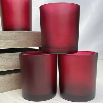 40 Pack Red Frosted Glass Votive Tealight Candle Holders Valentines Day Xmas Wedding Decor Glass Candlestick Party Decorations Bridal Baby Shower Event - RnR Galore