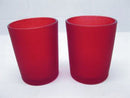 40 Pack Red Frosted Glass Votive Tealight Candle Holders Valentines Day Xmas Wedding Decor Glass Candlestick Party Decorations Bridal Baby Shower Event - RnR Galore