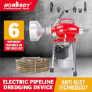 400W Drain Cleaner Electric Eel Rigid Plumbing Sewerage Pipe Machine 6 Cutters - RnR Galore