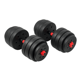 40kg Adjustable Rubber Dumbbell Set Barbell Home GYM Exercise Weights - RnR Galore