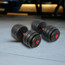 40kg Adjustable Rubber Dumbbell Set Barbell Home GYM Exercise Weights - RnR Galore