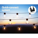 41m Solar Festoon Lights Outdoor LED String Light Wedding Party Christmas Decor - RnR Galore