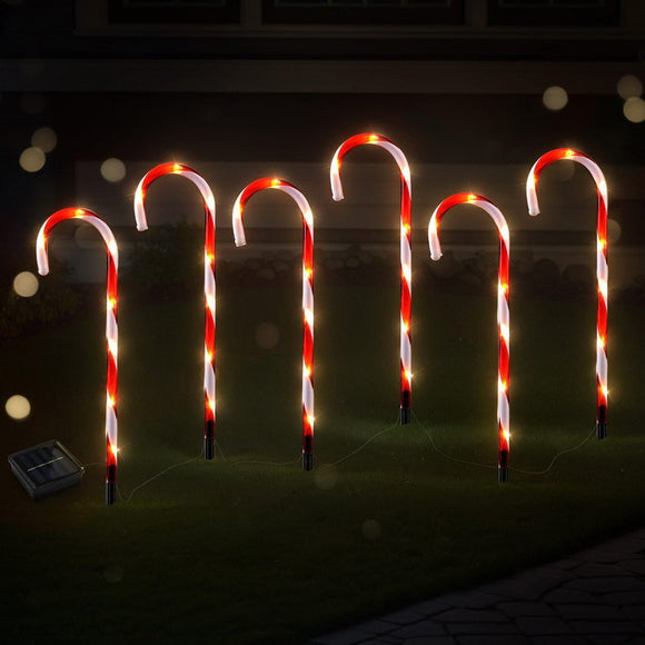 42 LED 6 PCS Christmas Lights Path Ground Light Garden Decorations Jingle Jollys - RnR Galore