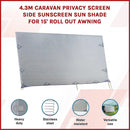 4.3m Caravan Privacy Screen Side Sunscreen Sun Shade for 15' Roll Out Awning - RnR Galore