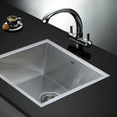 440x440mm Handmade Stainless Steel Undermount / Topmount Kitchen Laundry Sink with Waste - RnR Galore