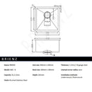 440x440mm Handmade Stainless Steel Undermount / Topmount Kitchen Laundry Sink with Waste - RnR Galore