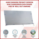 4.6m Caravan Privacy Screen Side Sunscreen Sun Shade for 16' Roll Out Awning - RnR Galore
