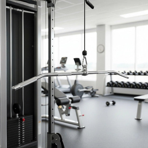 48" Lat Pulldown Bar Cable Attachment – Gym Handle for Back & Strength Training - RnR Galore