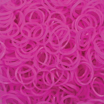 4800 LOOM BANDS Rubber Refill Kit DIY Magical Bracelet 192 S Clips 16 Hooks BULK - Plain Hot Pink - RnR Galore