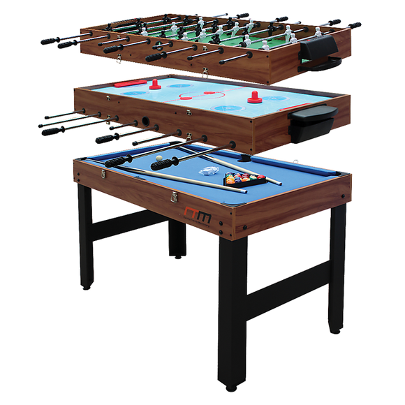 4FT 3 - in - 1 Games Foosball Soccer Hockey Pool Table - RnR Galore