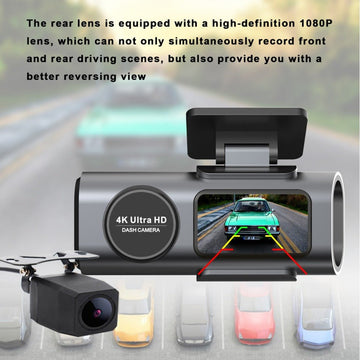 4K Dash Cam UHD 2160P WiFi Front Dashcam Night Vision Car Camera with 64GB Card - RnR Galore