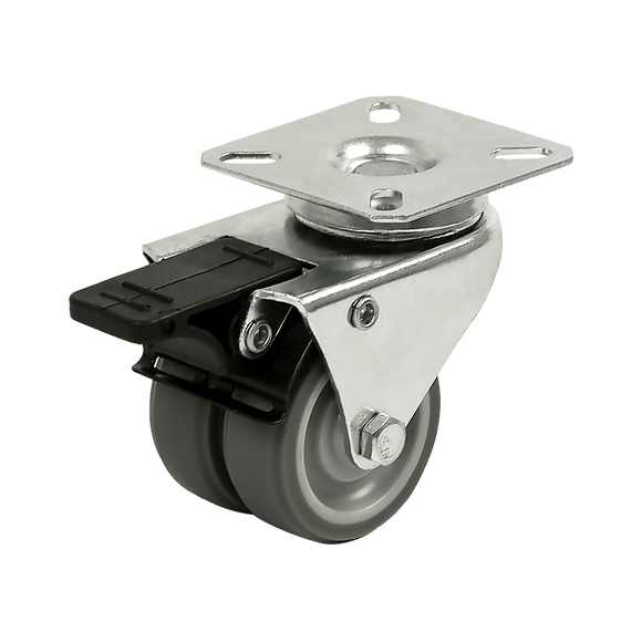 4x 2 Inch Heavy Duty Swivel Castor Wheels 50mm Brake - RnR Galore