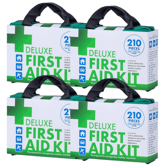 4x 210PCS EMERGENCY FIRST AID KIT Medical Travel Set Workplace Office ARTG BULK - RnR Galore