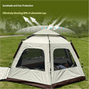 5 - 8 Person Hexagonal Camping Tent | Double - Layer Silver Coated Waterproof Shelter with Awning (280*280*158cm) - RnR Galore