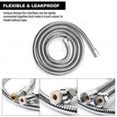 5 FT Handheld Shower Head Hose 1.5m Bathroom Stainless Steel Shower Water Tube - RnR Galore